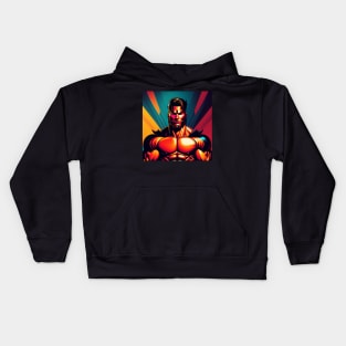 Spartan Strong 90's Vintage art Kids Hoodie